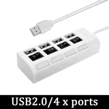 USB 3.0 Power Adapter 4/7 Port Multi USB Splitter