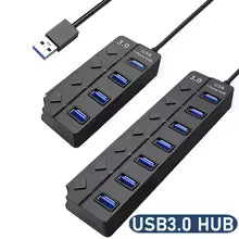 USB 3.0 Power Adapter 4/7 Port Multi USB Splitter